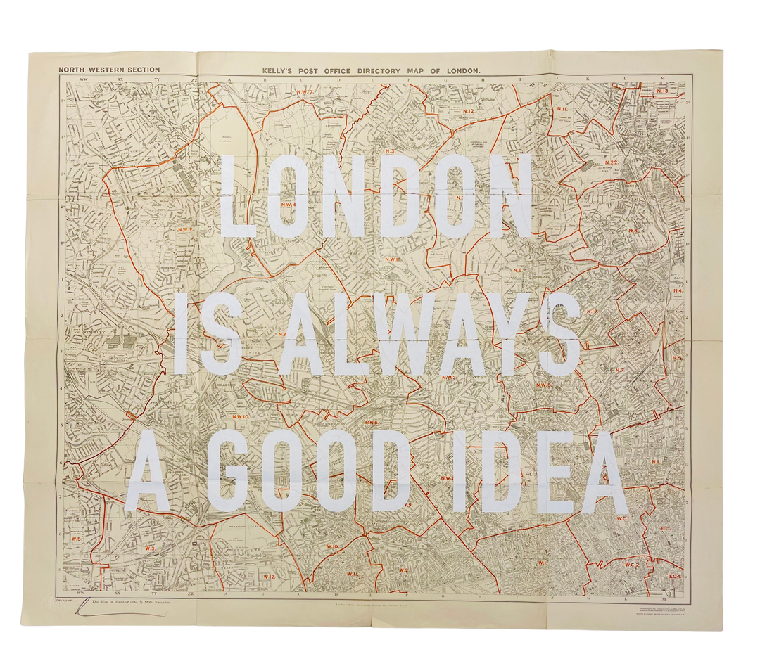 LONDON iS ALWAYS A GOOD iDEA - LARGE ViNTAGE MAP