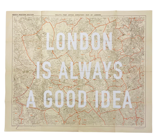 LONDON iS ALWAYS A GOOD iDEA - LARGE ViNTAGE MAP