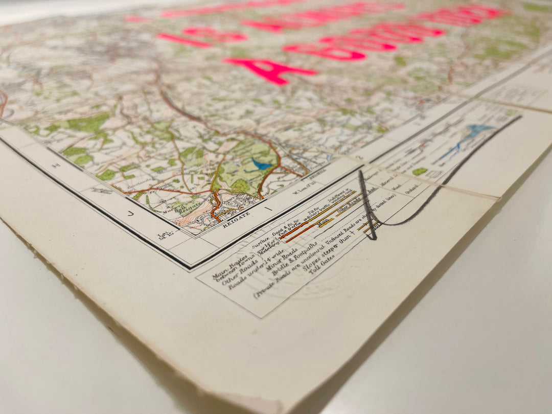 LONDON iS ALWAYS A GOOD iDEA - LARGE PiNK ViNTAGE MAP