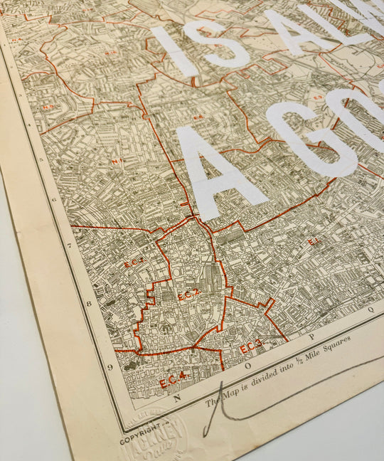 LONDON iS ALWAYS A GOOD iDEA - LARGE ViNTAGE MAP