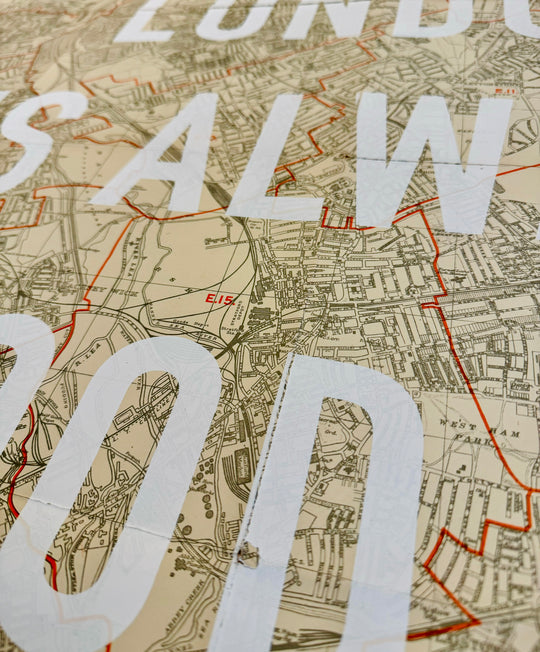 LONDON iS ALWAYS A GOOD iDEA - LARGE ViNTAGE MAP