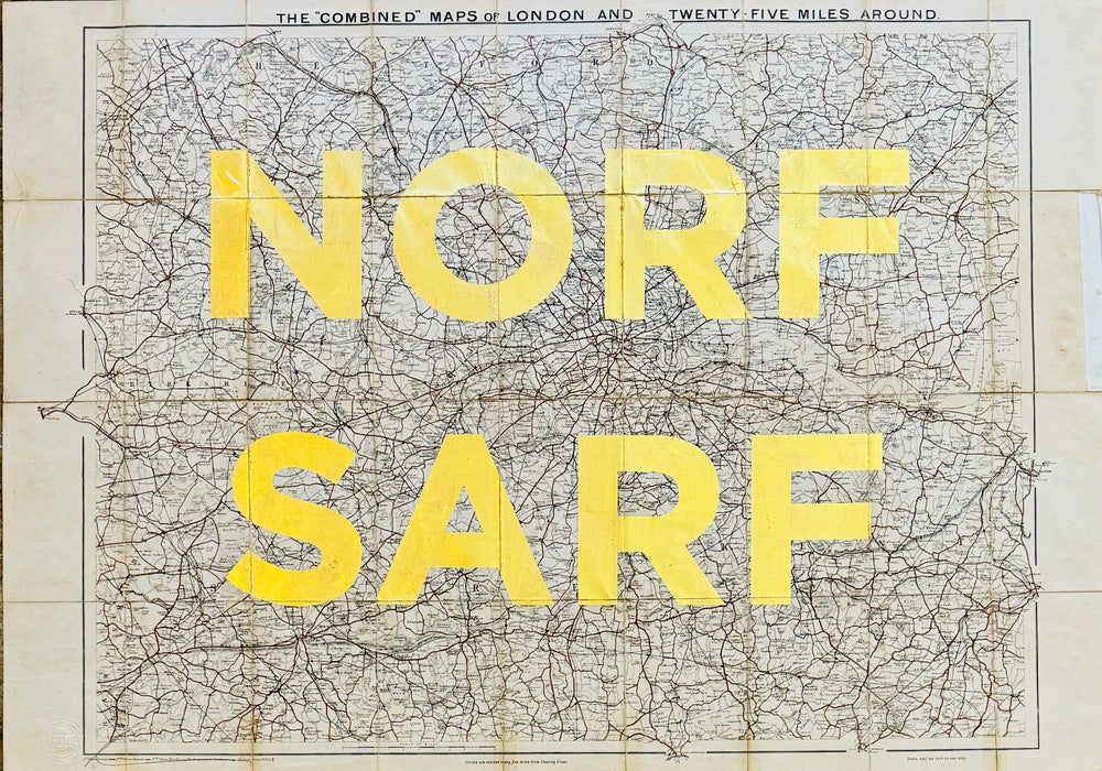 NORF SARF - GOLD LEAF - ViNTAGE MAP