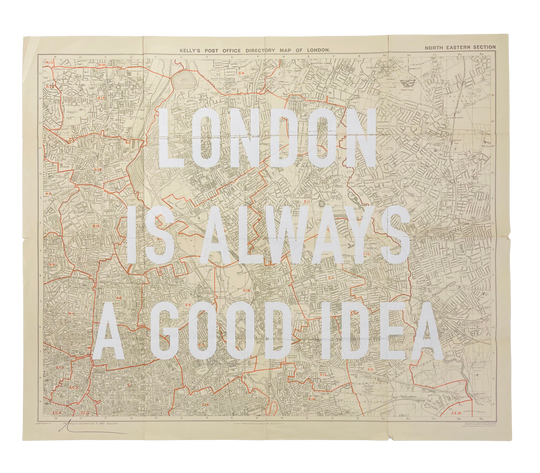 LONDON iS ALWAYS A GOOD iDEA - LARGE ViNTAGE MAP